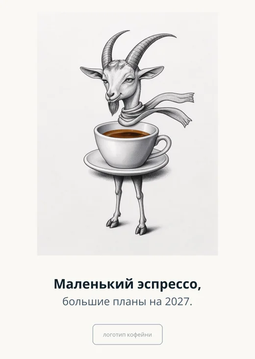 Открытка для кофейни: Маленький эспрессо
