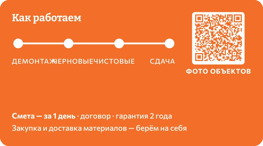 Шаблон визитки «Ремонт квартир»: оборот
